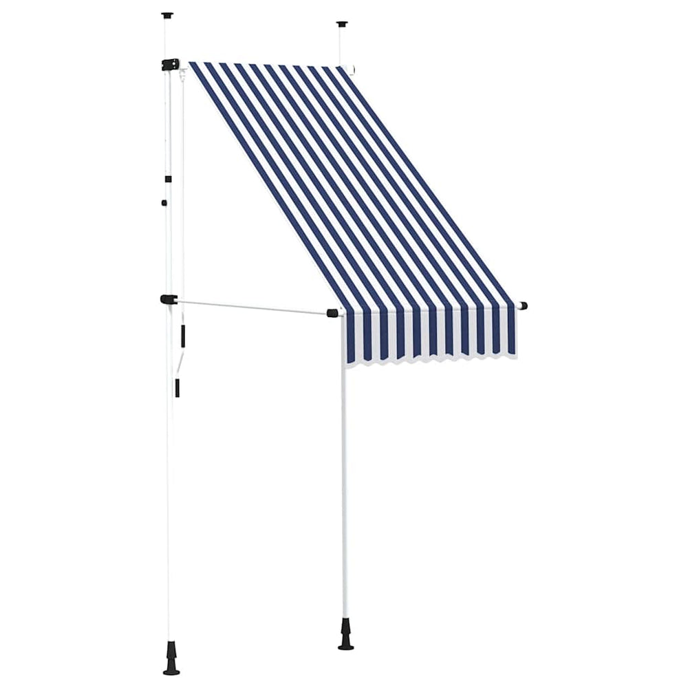 Rankiniu būdu ištraukiama markizė, mėlyni/balti dryžiai, 100cm