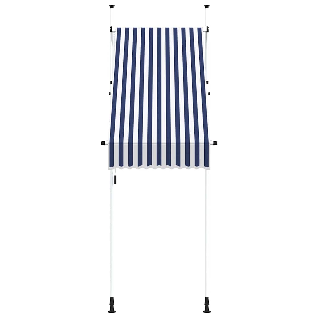 Rankiniu būdu ištraukiama markizė, mėlyni/balti dryžiai, 100cm