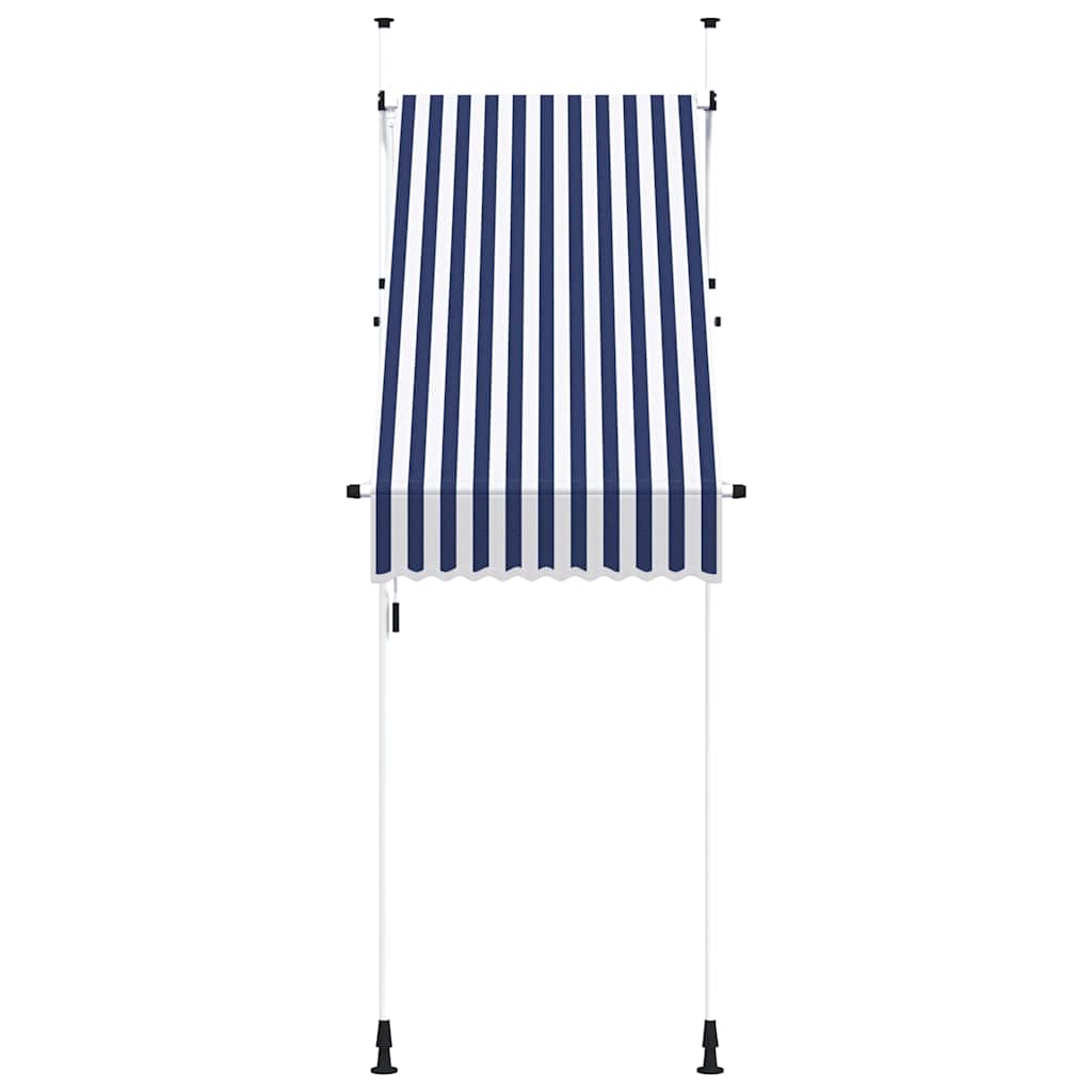 Rankiniu būdu ištraukiama markizė, mėlyni/balti dryžiai, 100cm