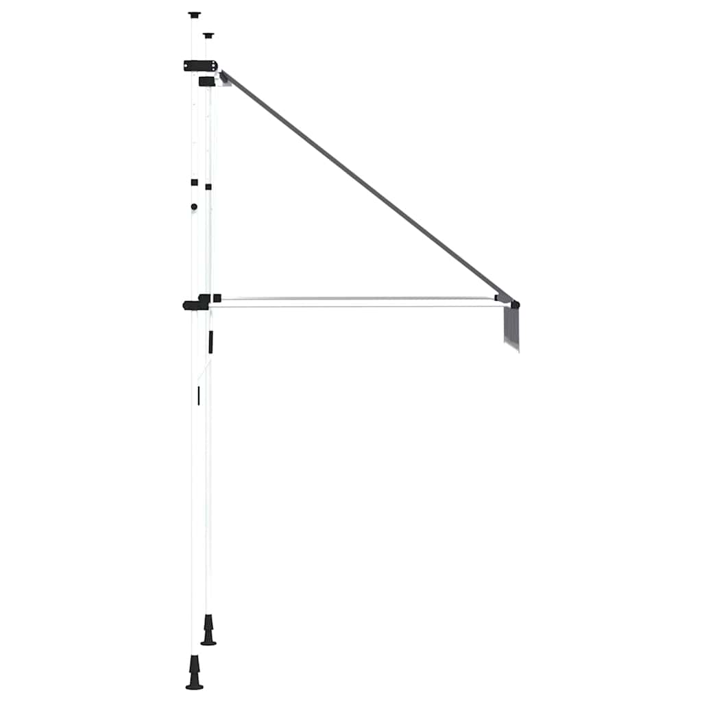 Rankiniu būdu ištraukiama markizė, mėlyni/balti dryžiai, 100cm