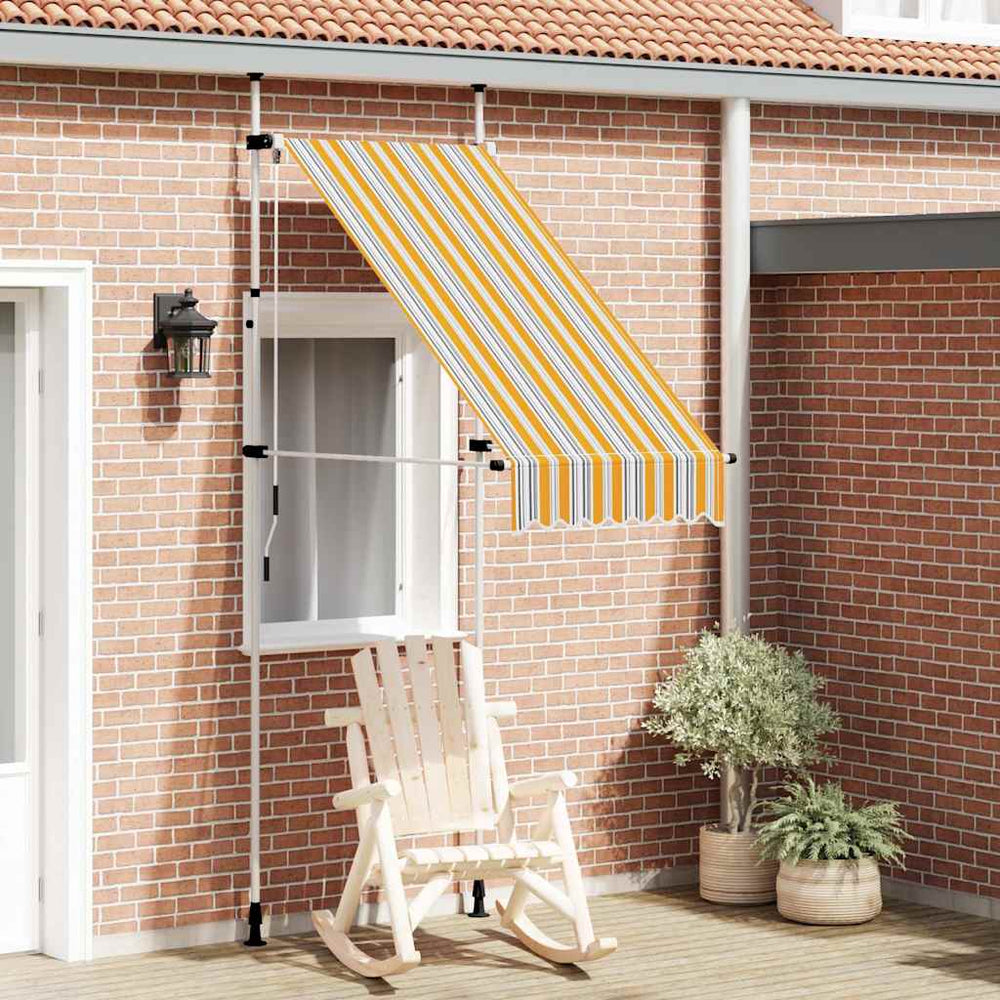 Rankiniu būdu ištraukiama markizė, geltona ir mėlyna, 100cm