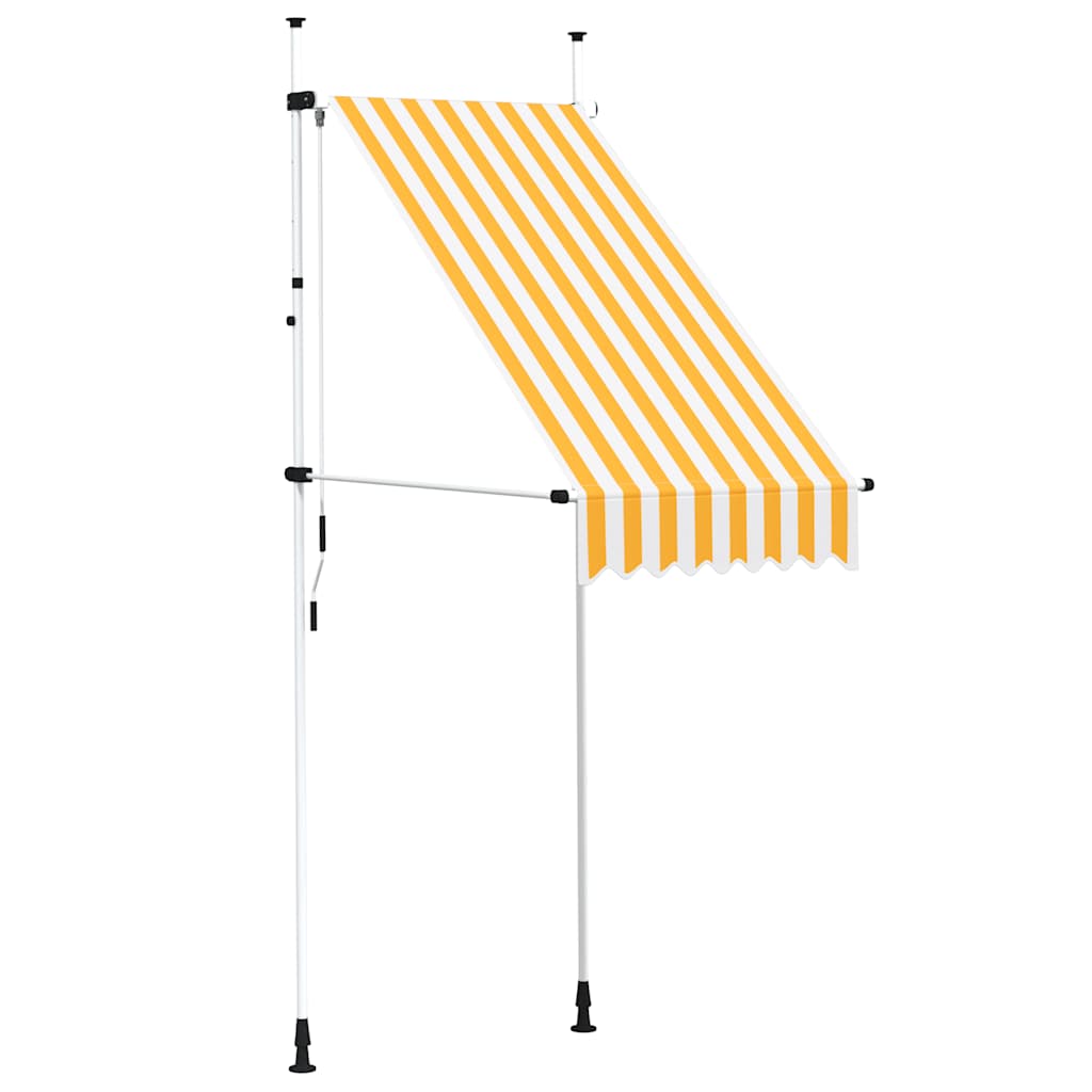 Rankiniu būdu ištraukiama markizė, oranžinė ir balta, 100cm
