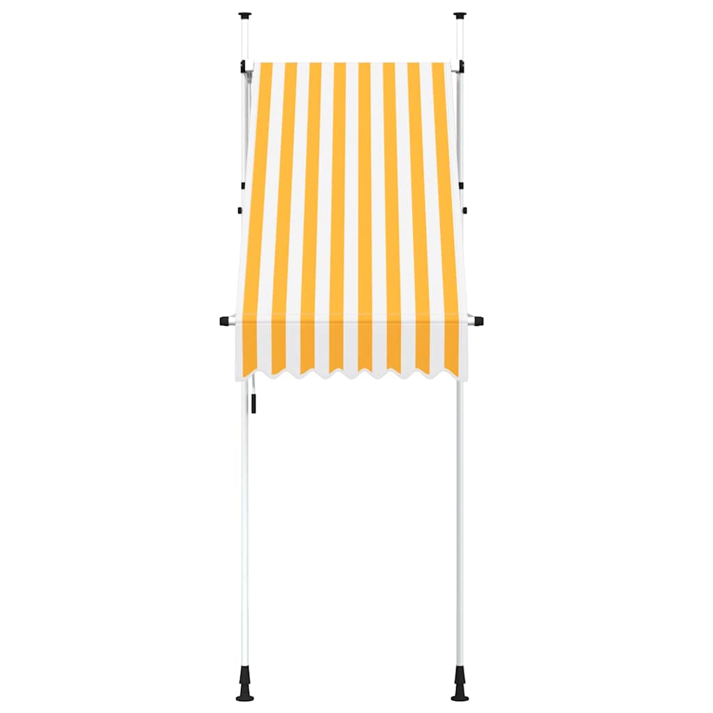 Rankiniu būdu ištraukiama markizė, oranžinė ir balta, 100cm