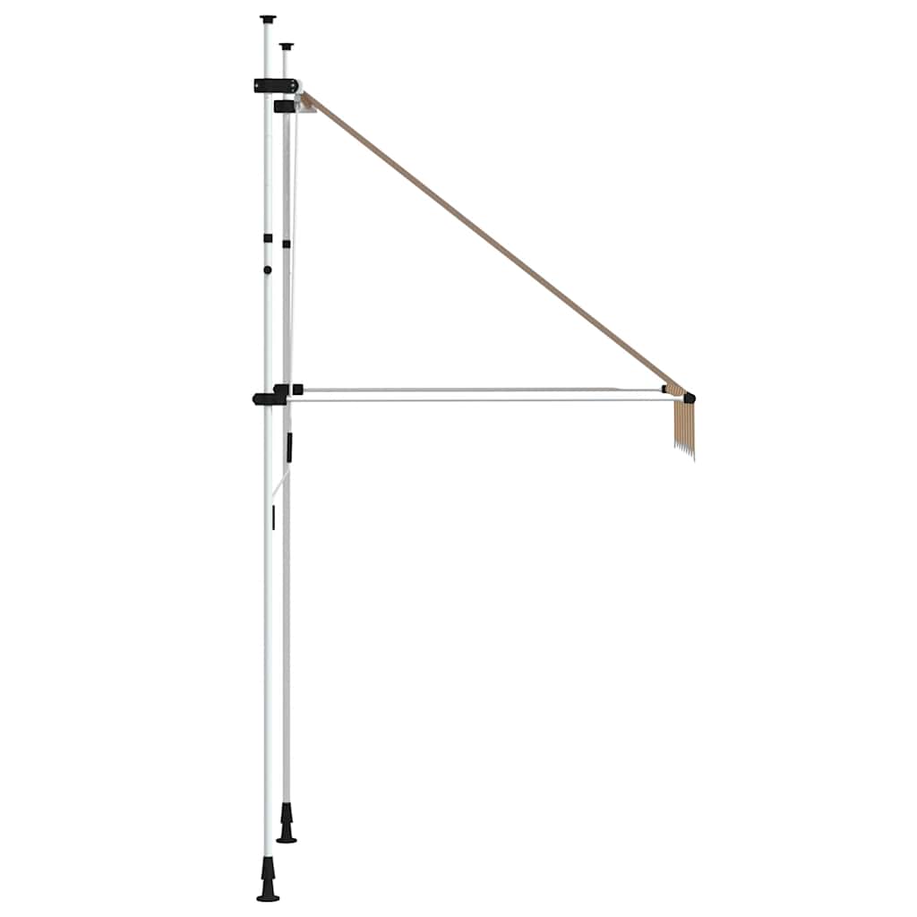 Rankiniu būdu ištraukiama markizė, oranžinė ir balta, 100cm