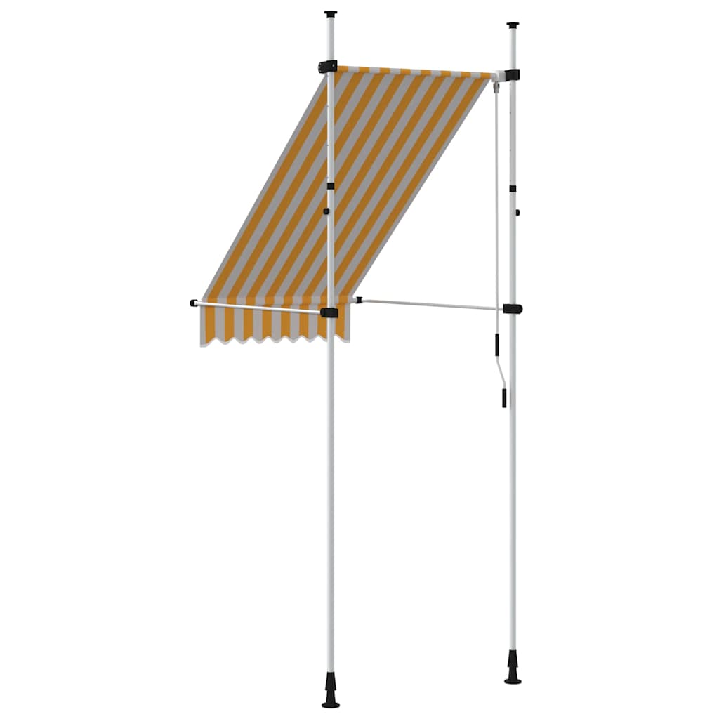 Rankiniu būdu ištraukiama markizė, oranžinė ir balta, 100cm