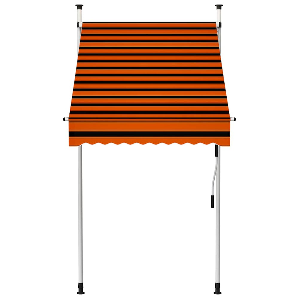 Rankiniu būdu ištraukiama markizė, oranžinė ir ruda, 100cm