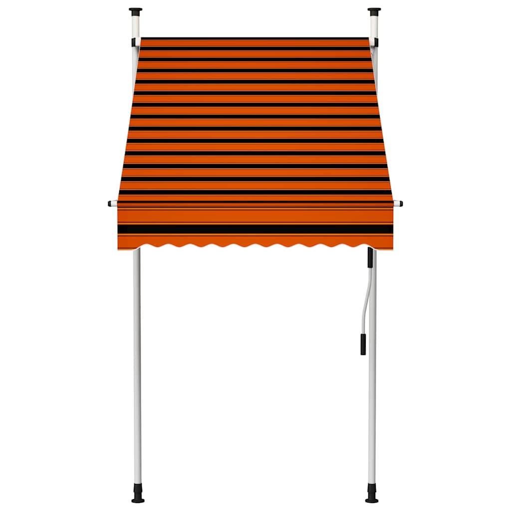 Rankiniu būdu ištraukiama markizė, oranžinė ir ruda, 100cm