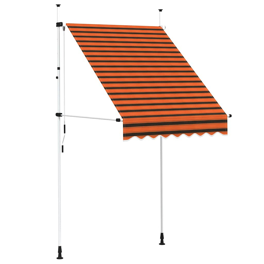 Rankiniu būdu ištraukiama markizė, oranžinė ir ruda, 150cm