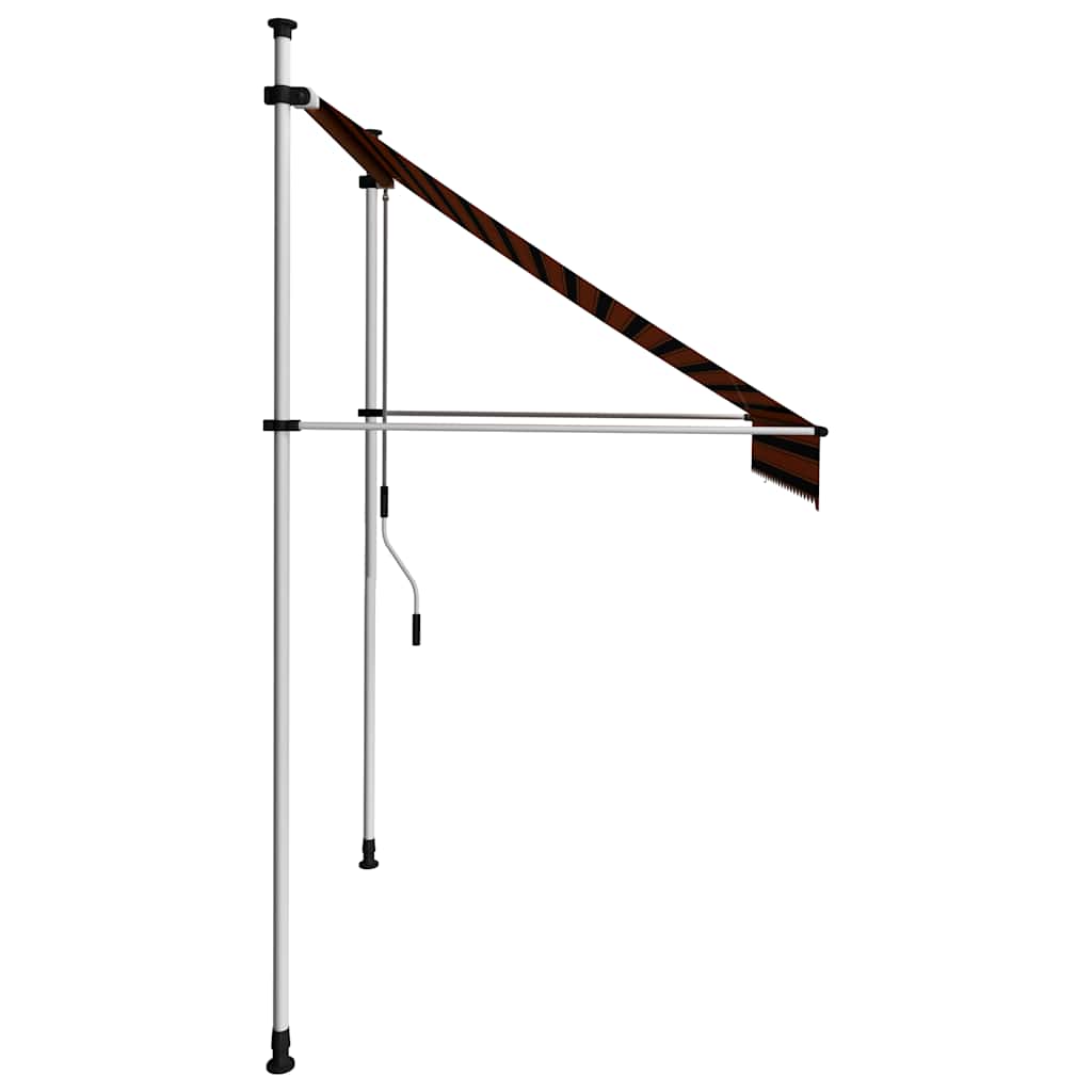 Rankiniu būdu ištraukiama markizė, oranžinė ir ruda, 200cm