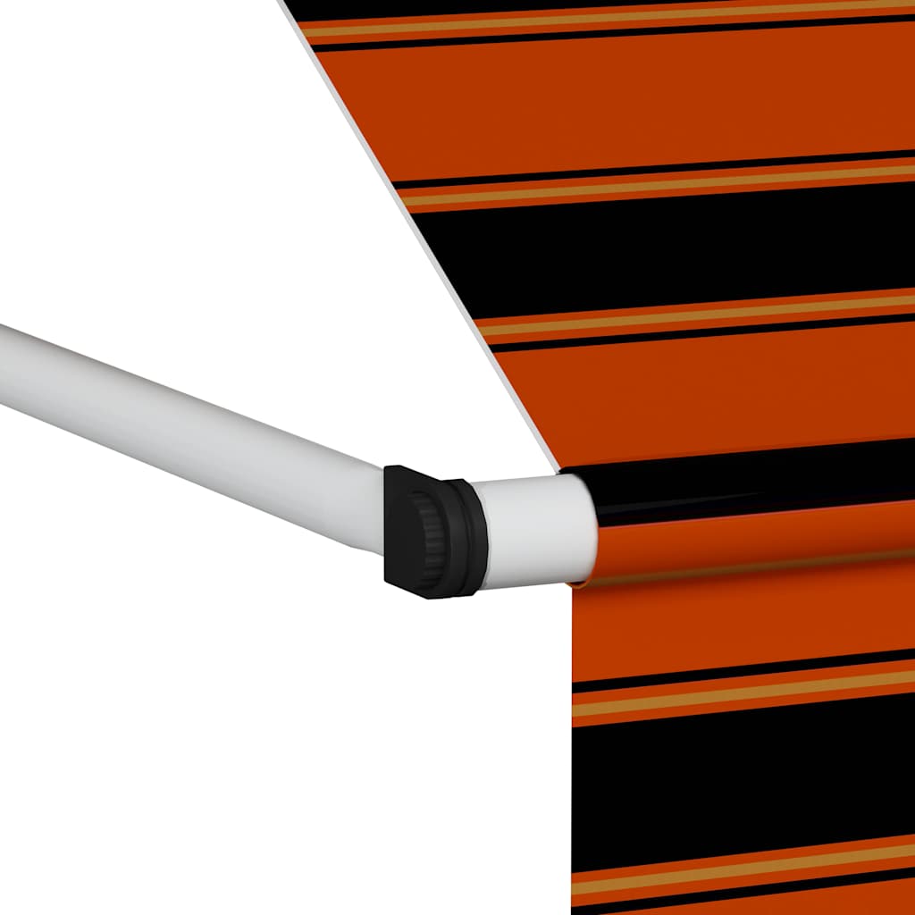Rankiniu būdu ištraukiama markizė, oranžinė ir ruda, 200cm
