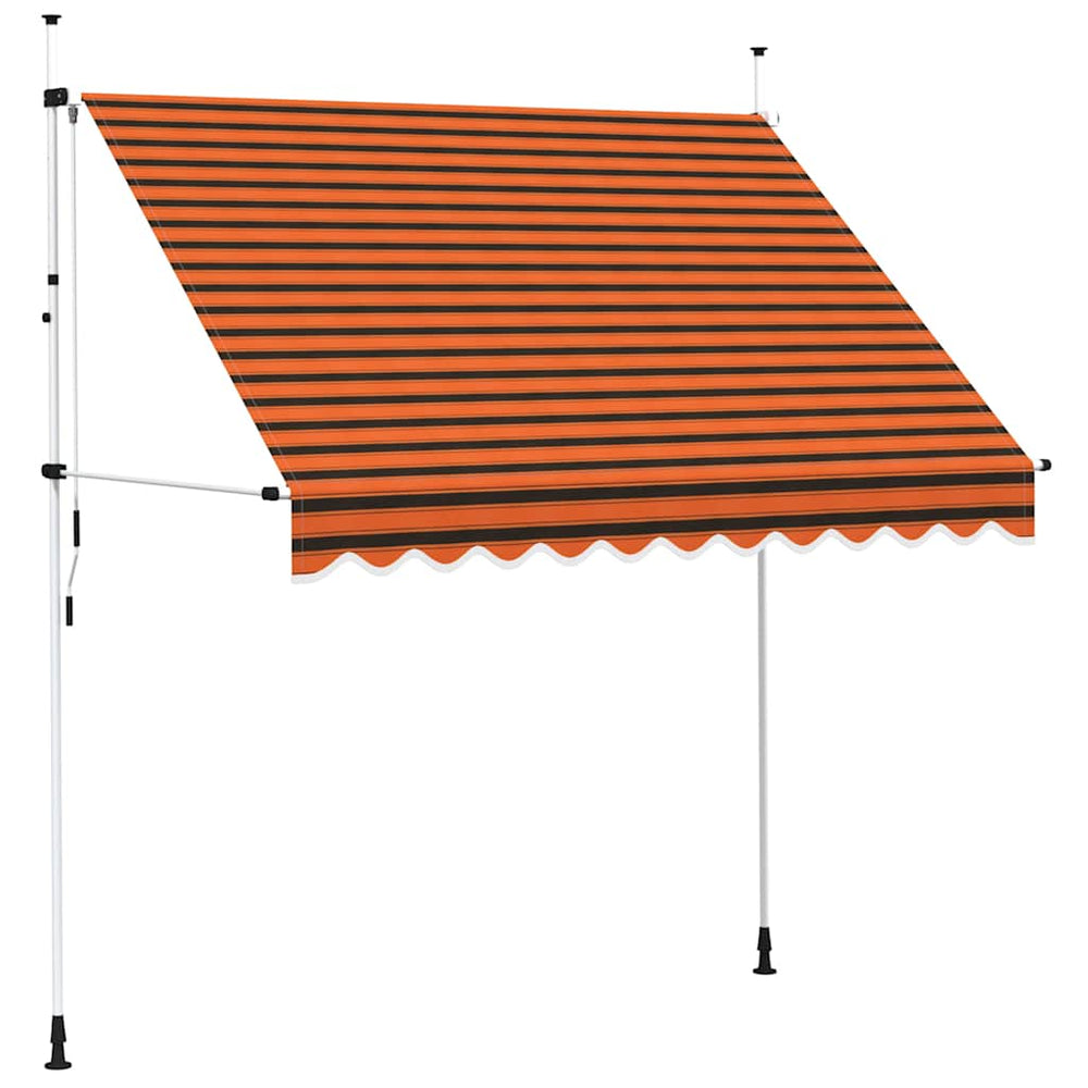 Rankiniu būdu ištraukiama markizė, oranžinė ir ruda, 250cm