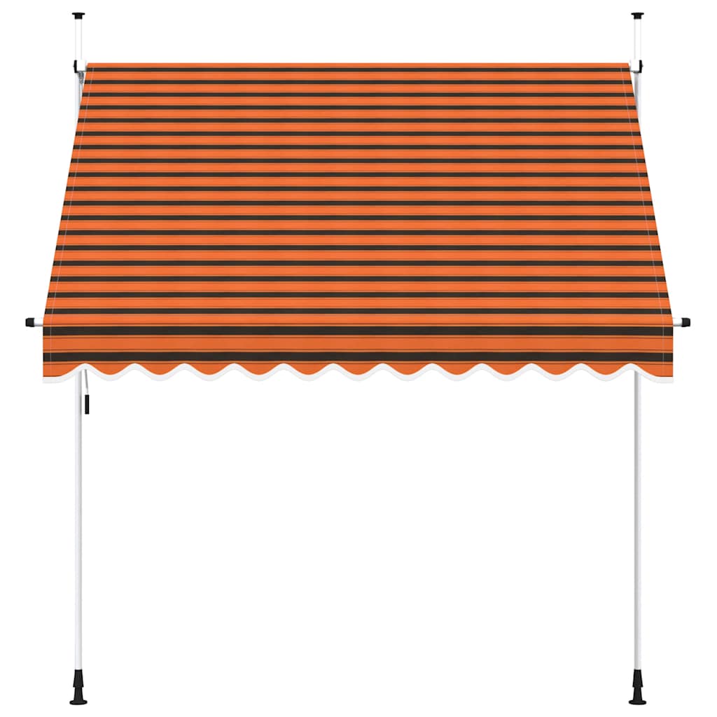 Rankiniu būdu ištraukiama markizė, oranžinė ir ruda, 250cm