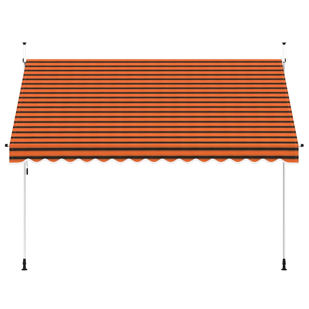 Rankiniu būdu ištraukiama markizė, oranžinė ir ruda, 350cm