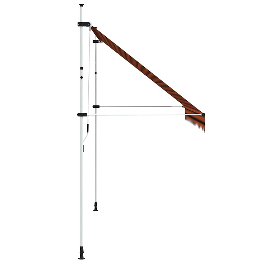 Rankiniu būdu ištraukiama markizė, oranžinė ir ruda, 350cm