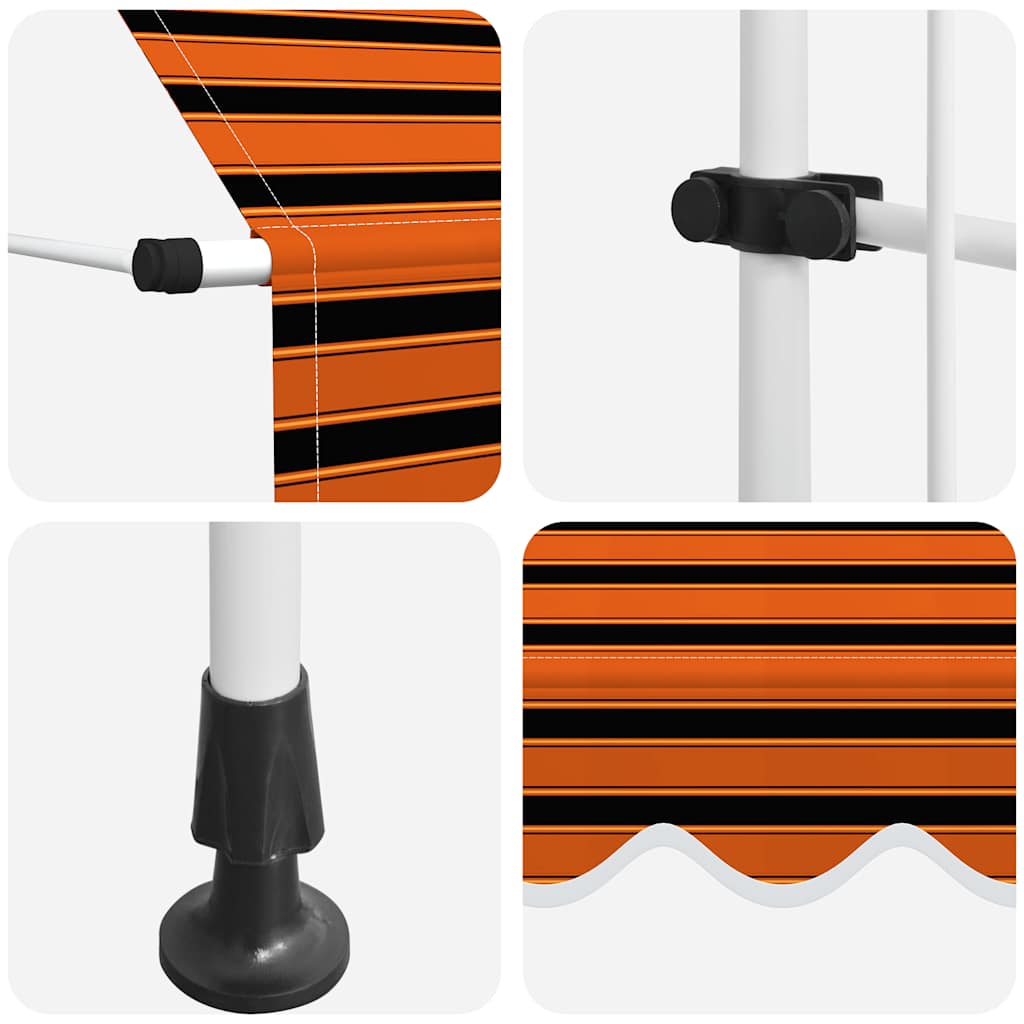 Rankiniu būdu ištraukiama markizė, oranžinė ir ruda, 350cm