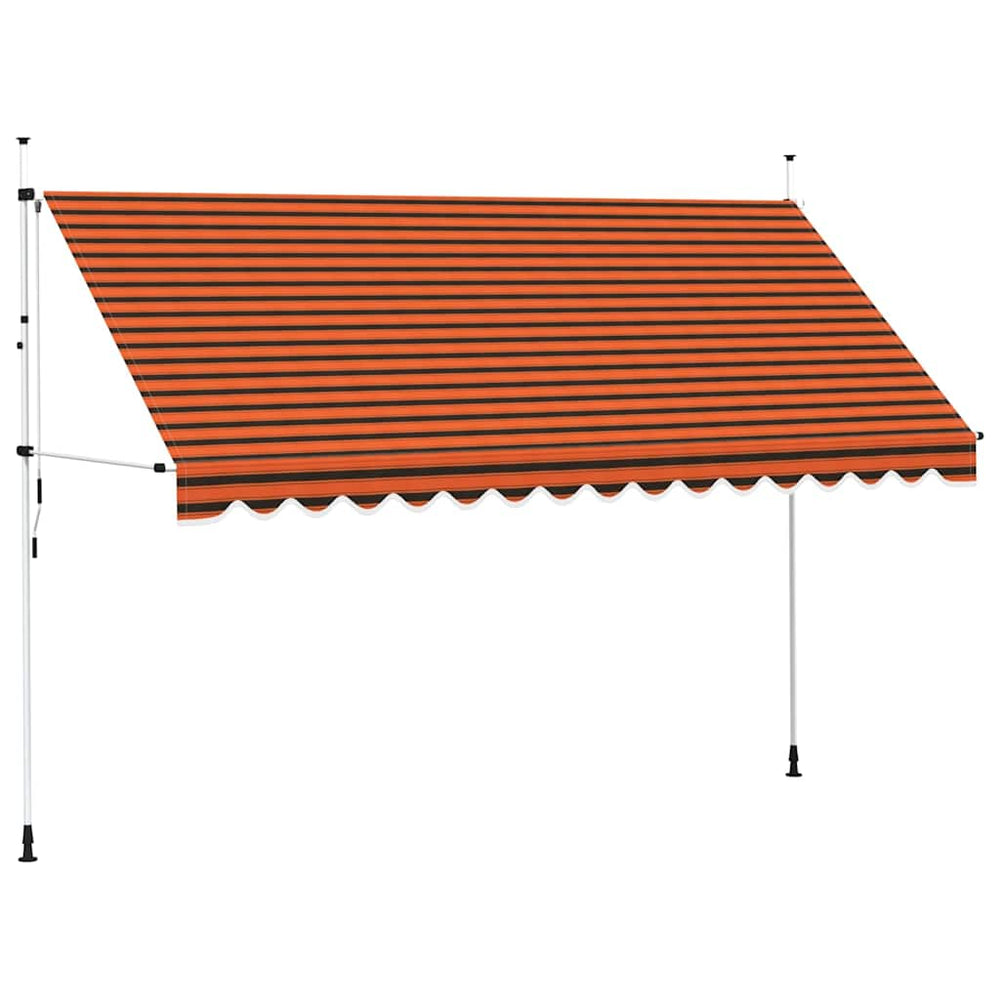 Rankiniu būdu ištraukiama markizė, oranžinė ir ruda, 400cm