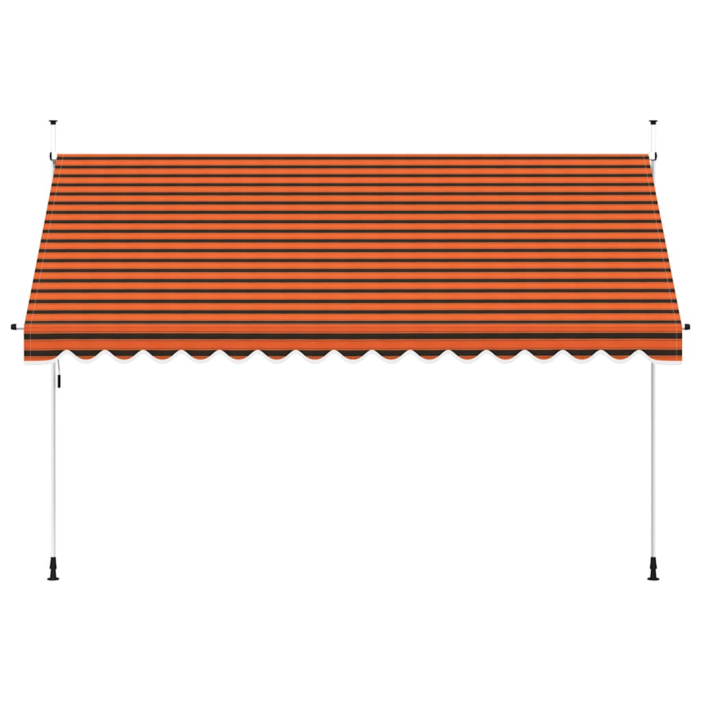 Rankiniu būdu ištraukiama markizė, oranžinė ir ruda, 400cm
