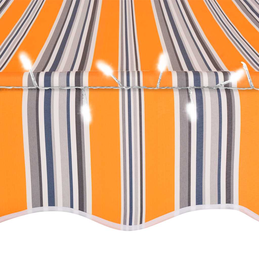 Rankinė ištraukiama markizė su LED, geltona ir mėlyna, 100cm