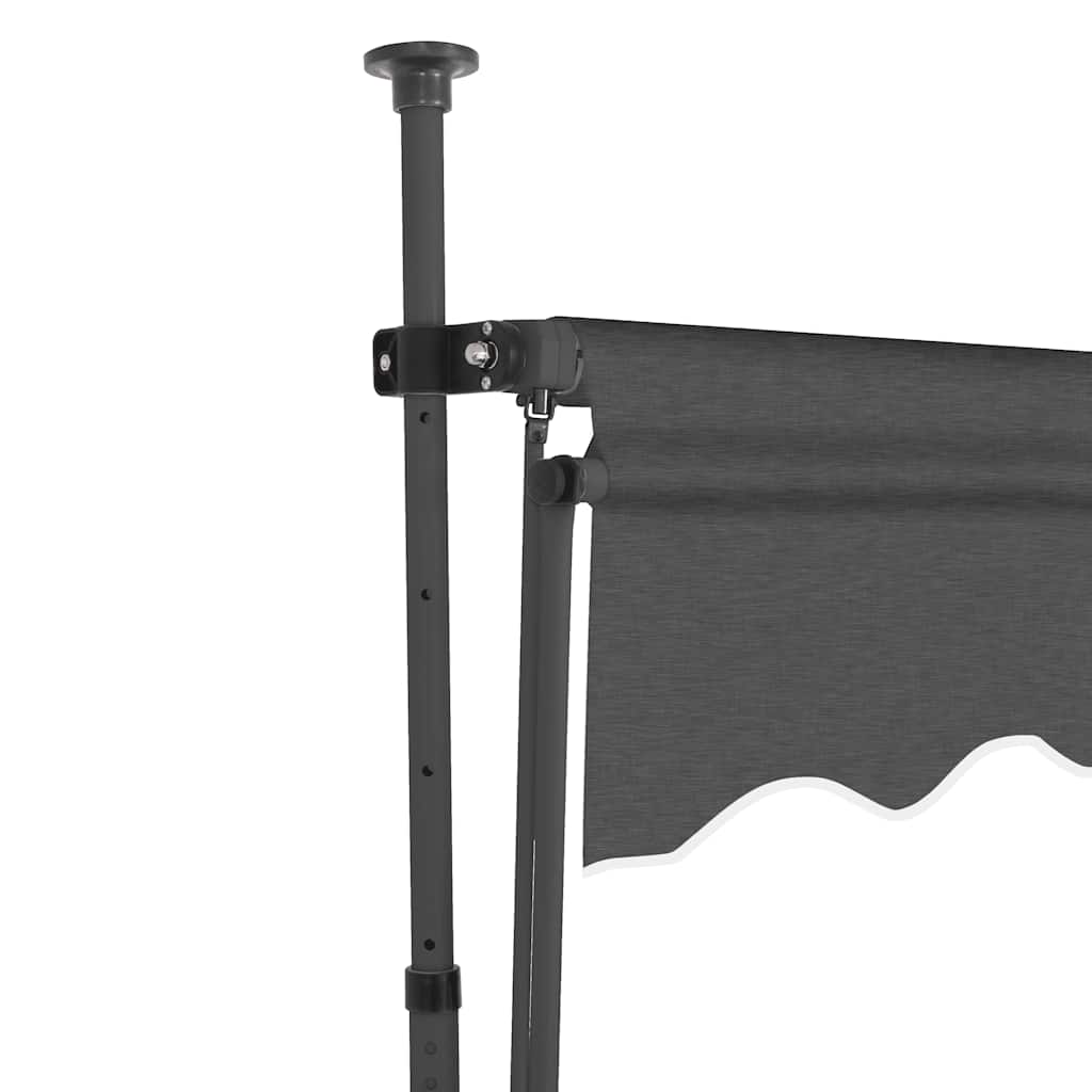 Rankiniu būdu ištraukiama markizė su LED, antracito, 200cm