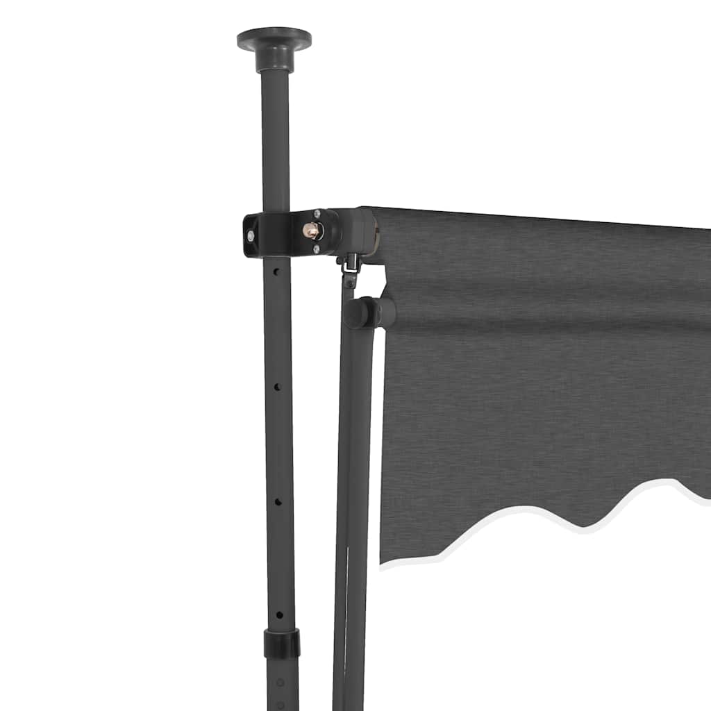 Rankiniu būdu ištraukiama markizė su LED, antracito, 350cm