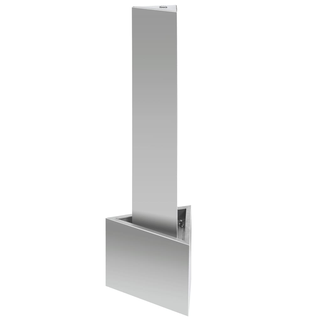 Sodo fontanas, sidabrinis, 37,7x32,6x110cm, plienas