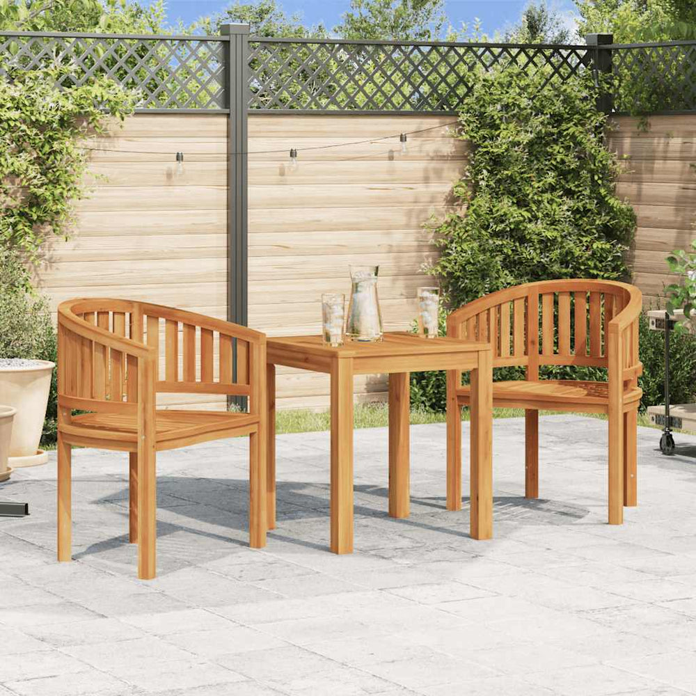 Banana-shaped chairs, 2 pcs., solid teak wood
