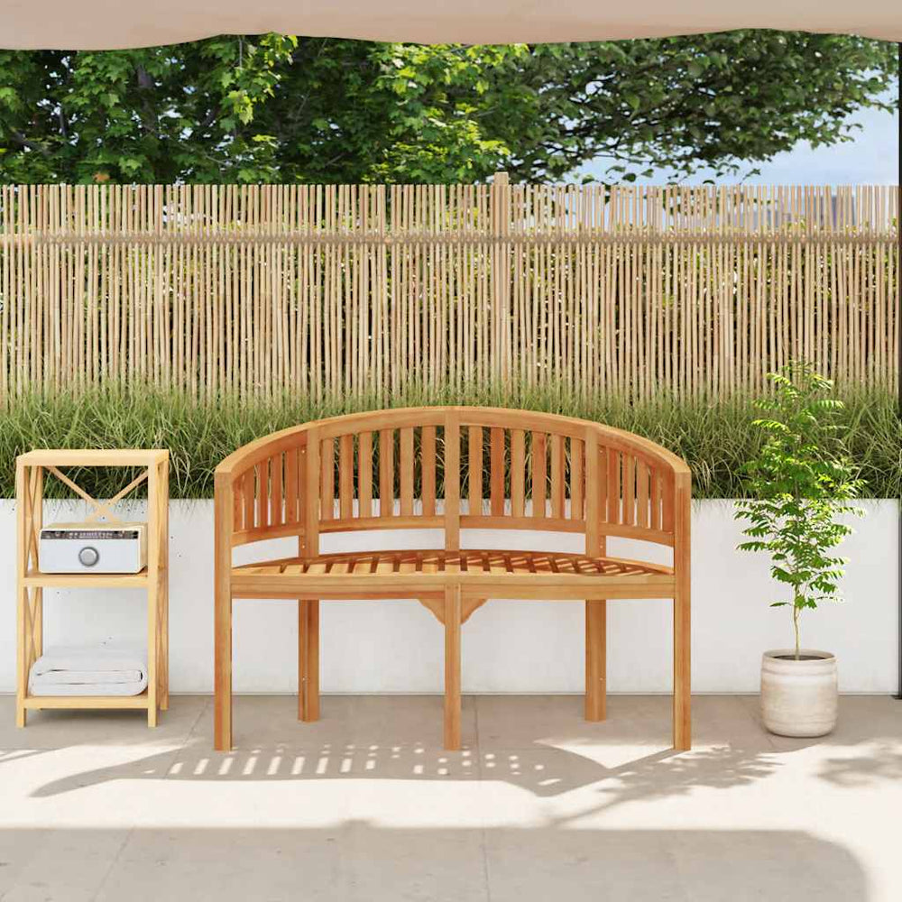 Banana-shaped bench, 120cm, solid teak wood