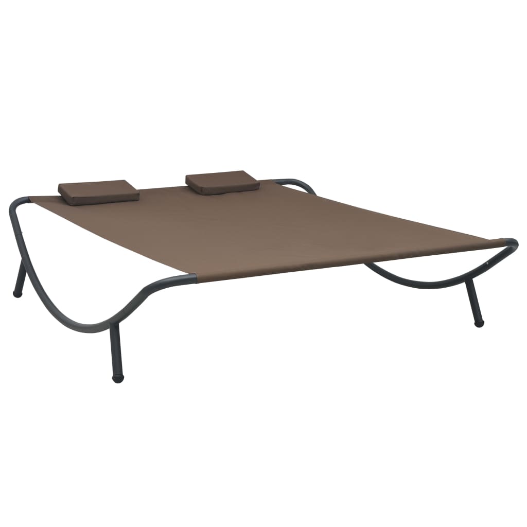 Outdoor lounge chair, brown, fabric
