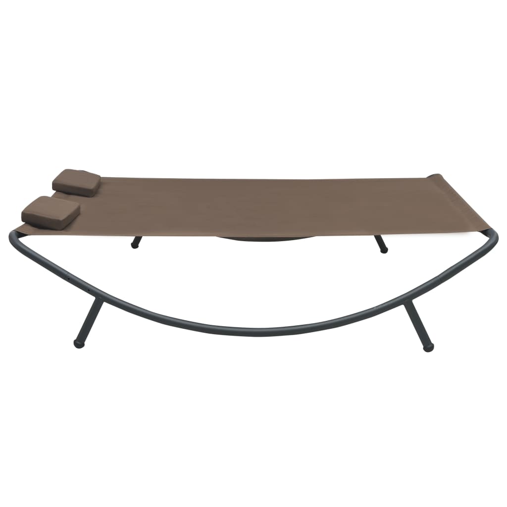 Outdoor lounge chair, brown, fabric