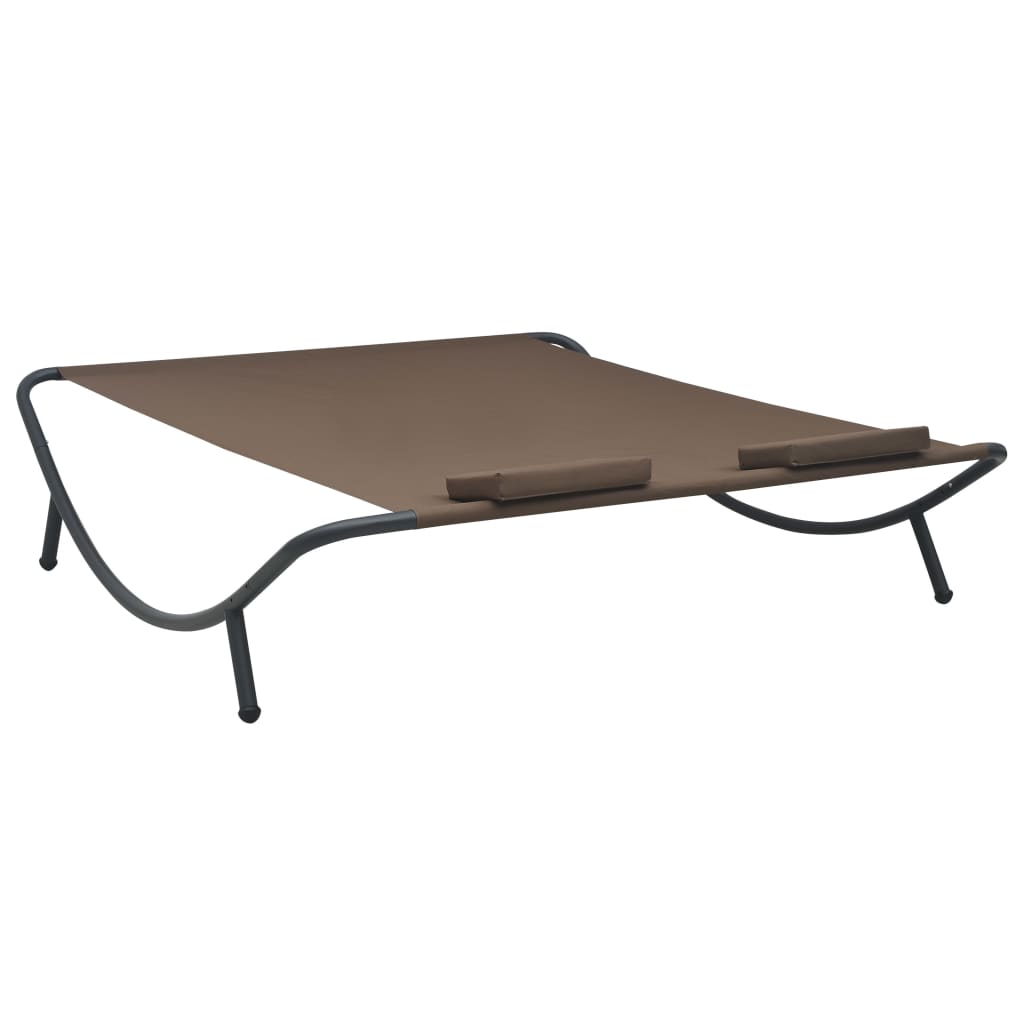 Outdoor lounge chair, brown, fabric