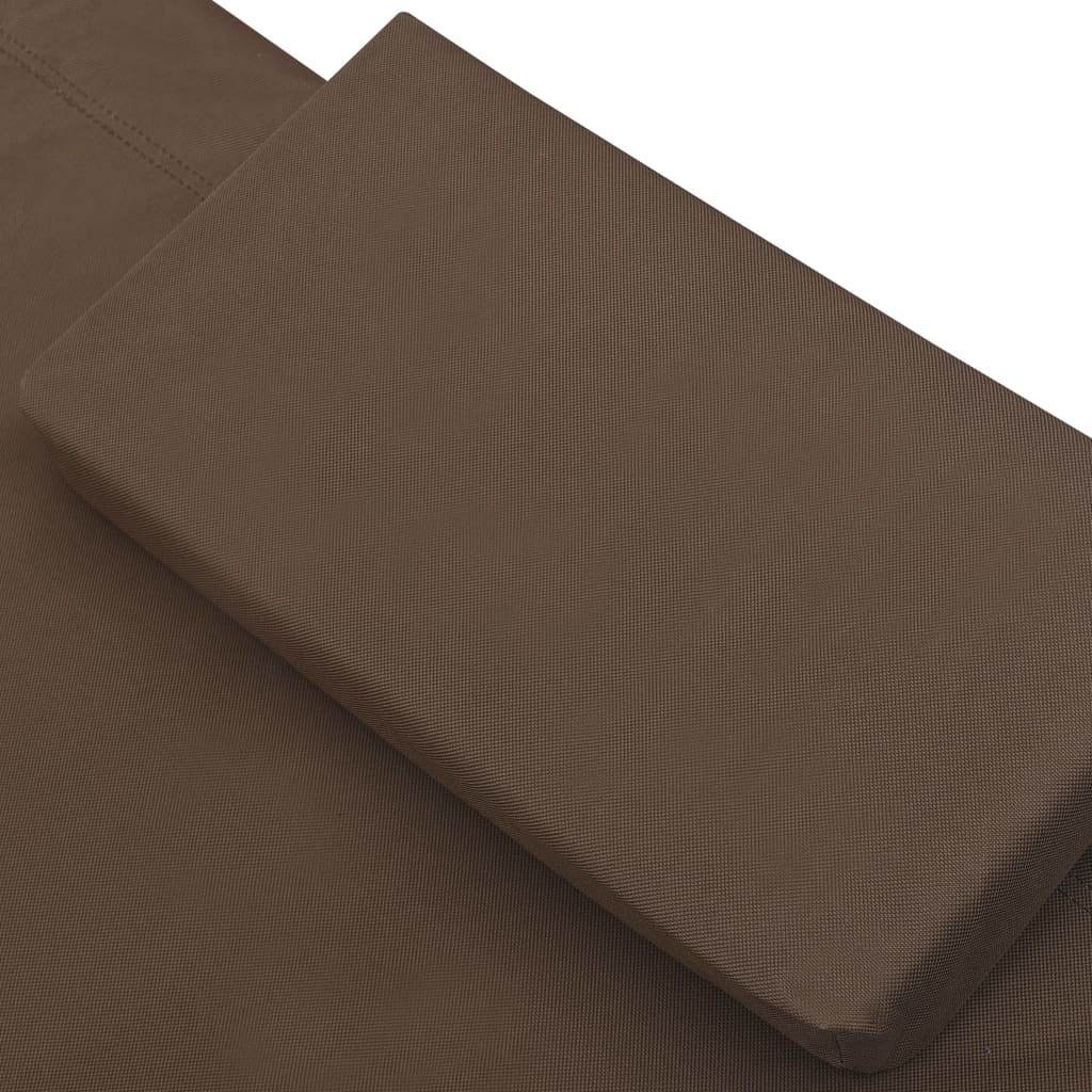 Garden lounger, brown, 200x90cm, steel
