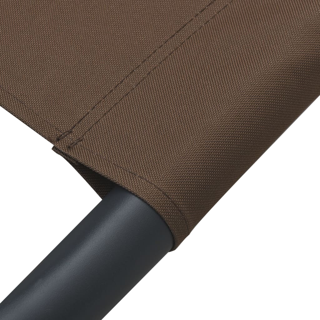 Garden lounger, brown, 200x90cm, steel
