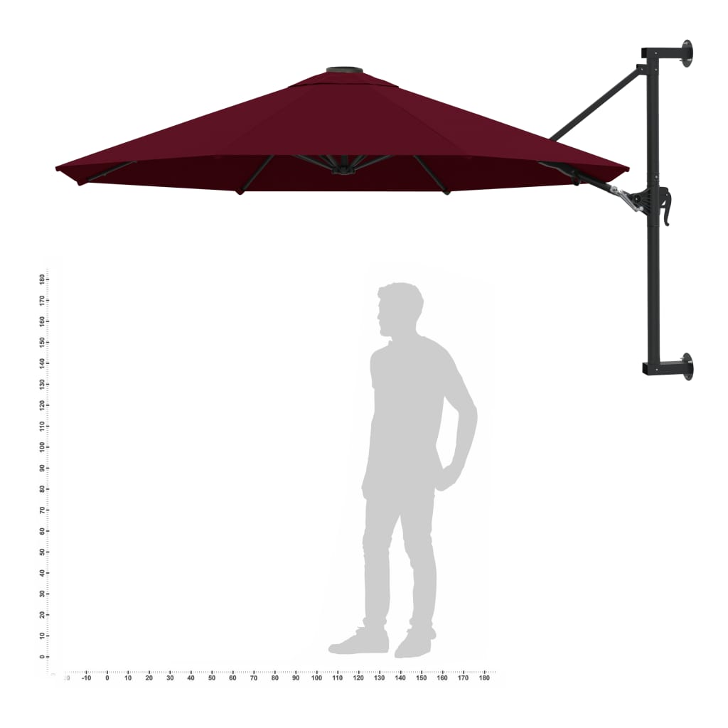 Sodo skėtis BODHI, raudona, 300cm
