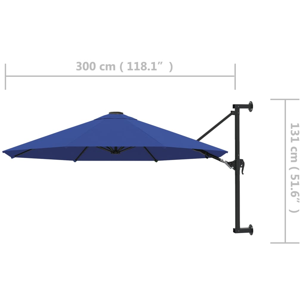 Sodo skėtis BENTLEY, mėlyna, 300x131cm