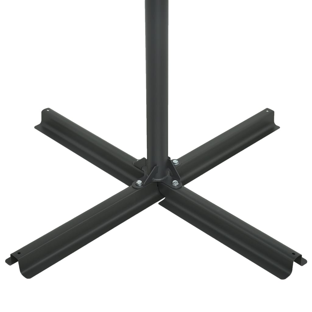 Lauko skėtis nuo saulės su aliuminio stulpu, mėlynas, 460x270cm