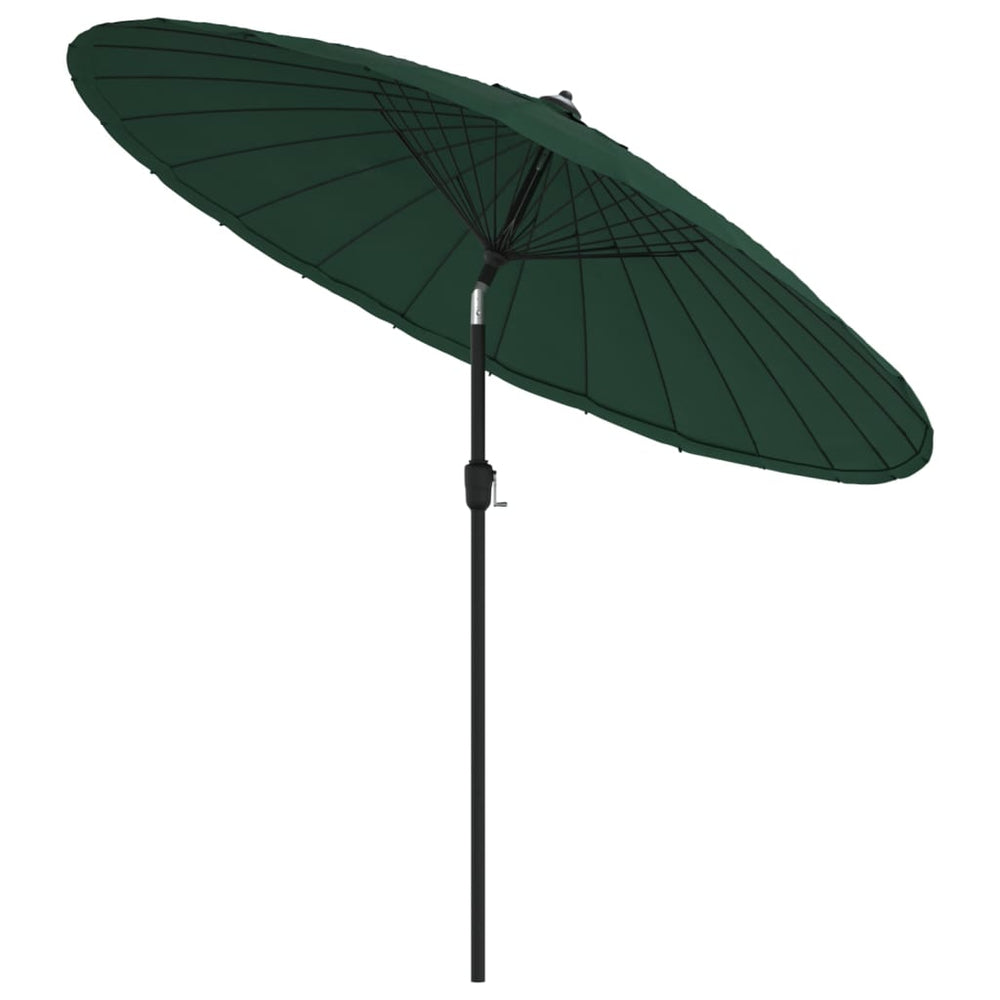 Lauko skėtis nuo saulės su aliuminio stulpu, žalias, 270cm