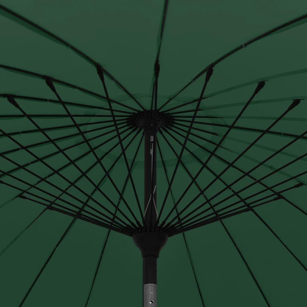 Lauko skėtis nuo saulės su aliuminio stulpu, žalias, 270cm