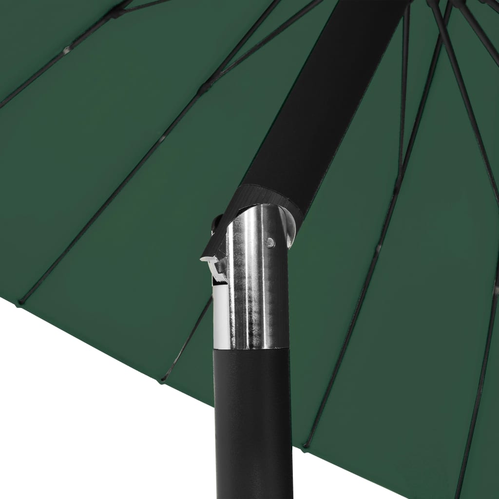 Lauko skėtis nuo saulės su aliuminio stulpu, žalias, 270cm