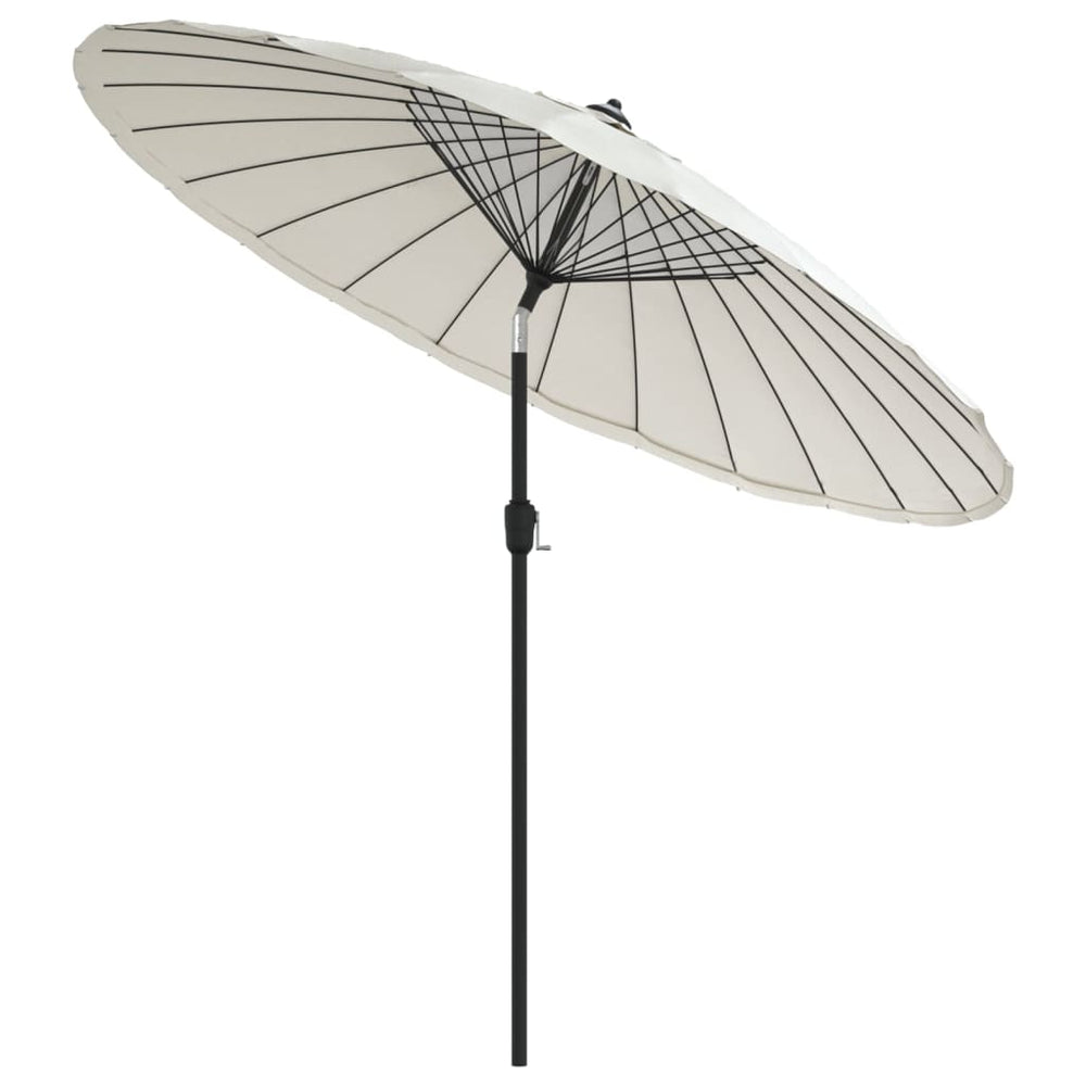 Outdoor patio umbrella with aluminum pole, sand, 270cm