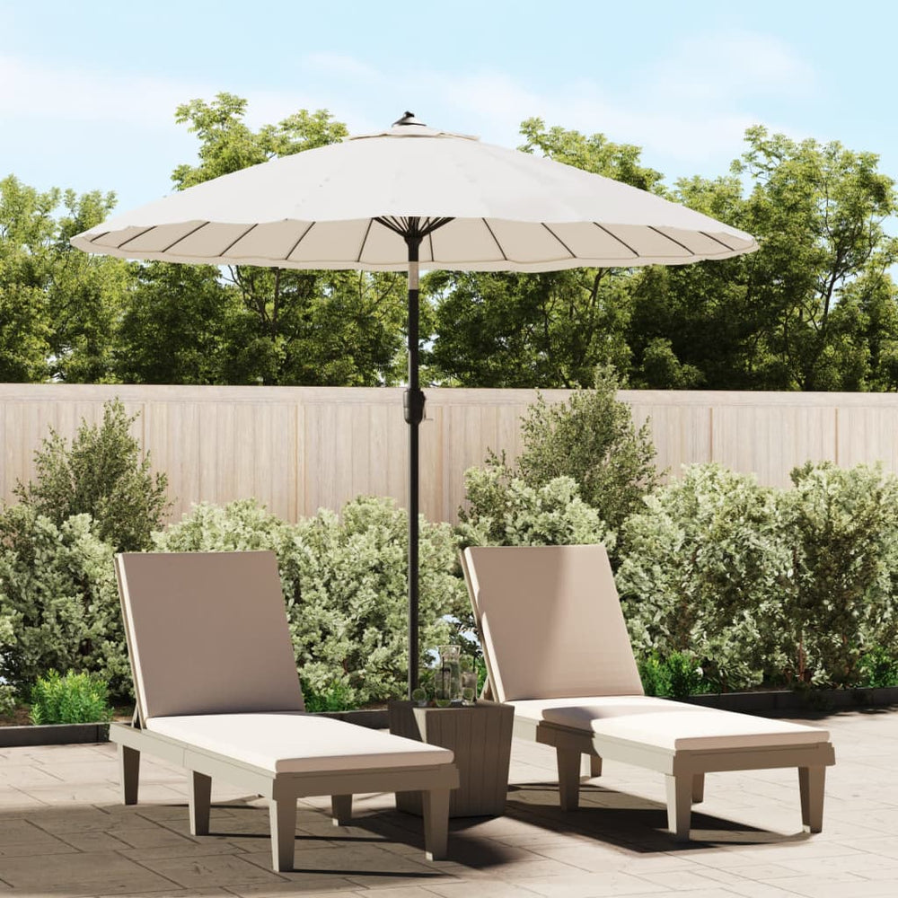Outdoor patio umbrella with aluminum pole, sand, 270cm
