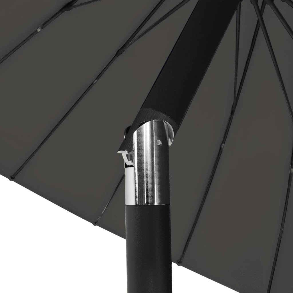Lauko skėtis nuo saulės su aliuminio stulpu, antracito, 270cm