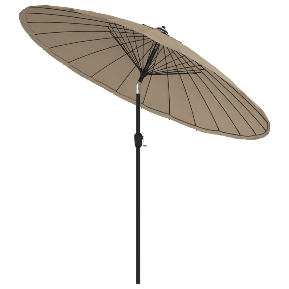Outdoor sun umbrella with aluminium pole, taupe, 270cm