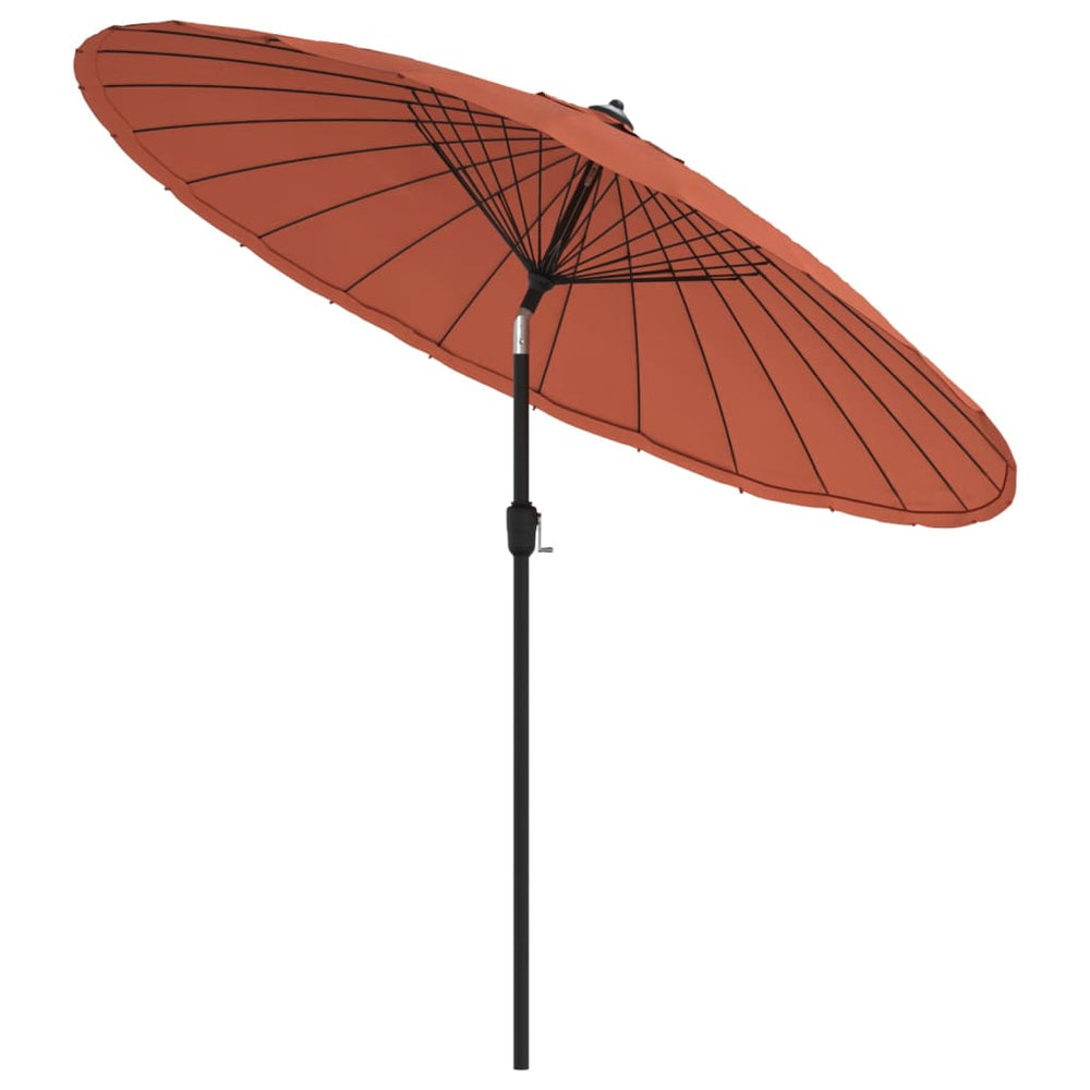 Outdoor Parasol with Aluminum Pole, Terracotta, 270cm