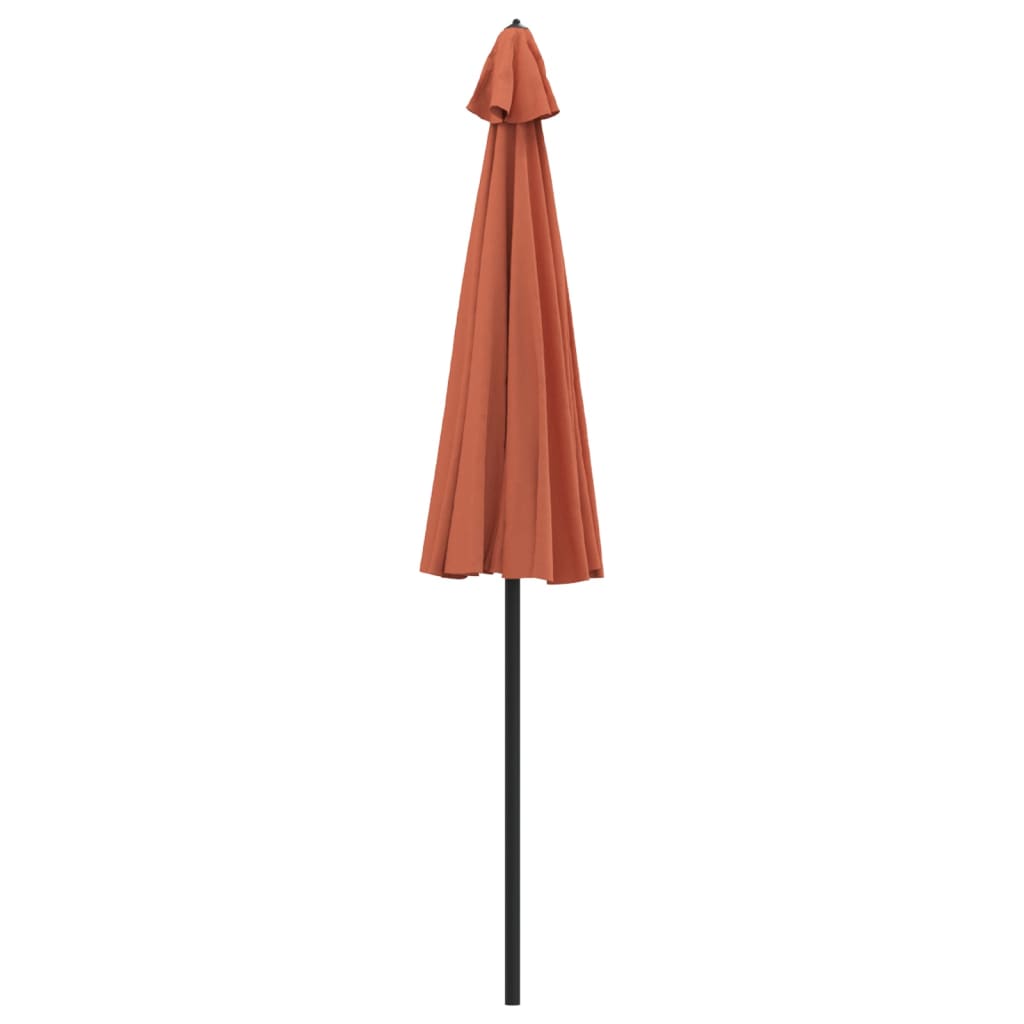 Outdoor Parasol with Aluminum Pole, Terracotta, 270cm