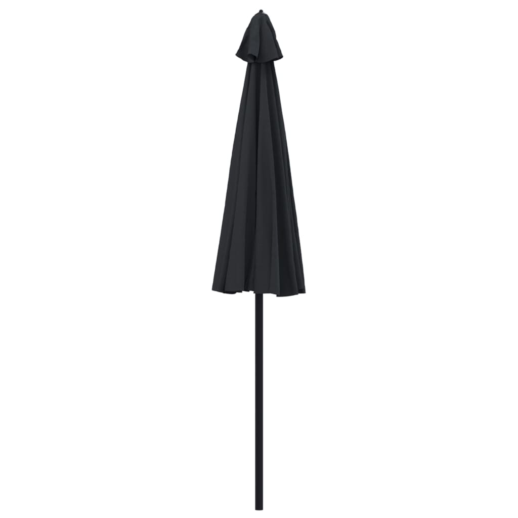 Lauko skėtis nuo saulės su aliuminio stulpu, juodas, 270cm