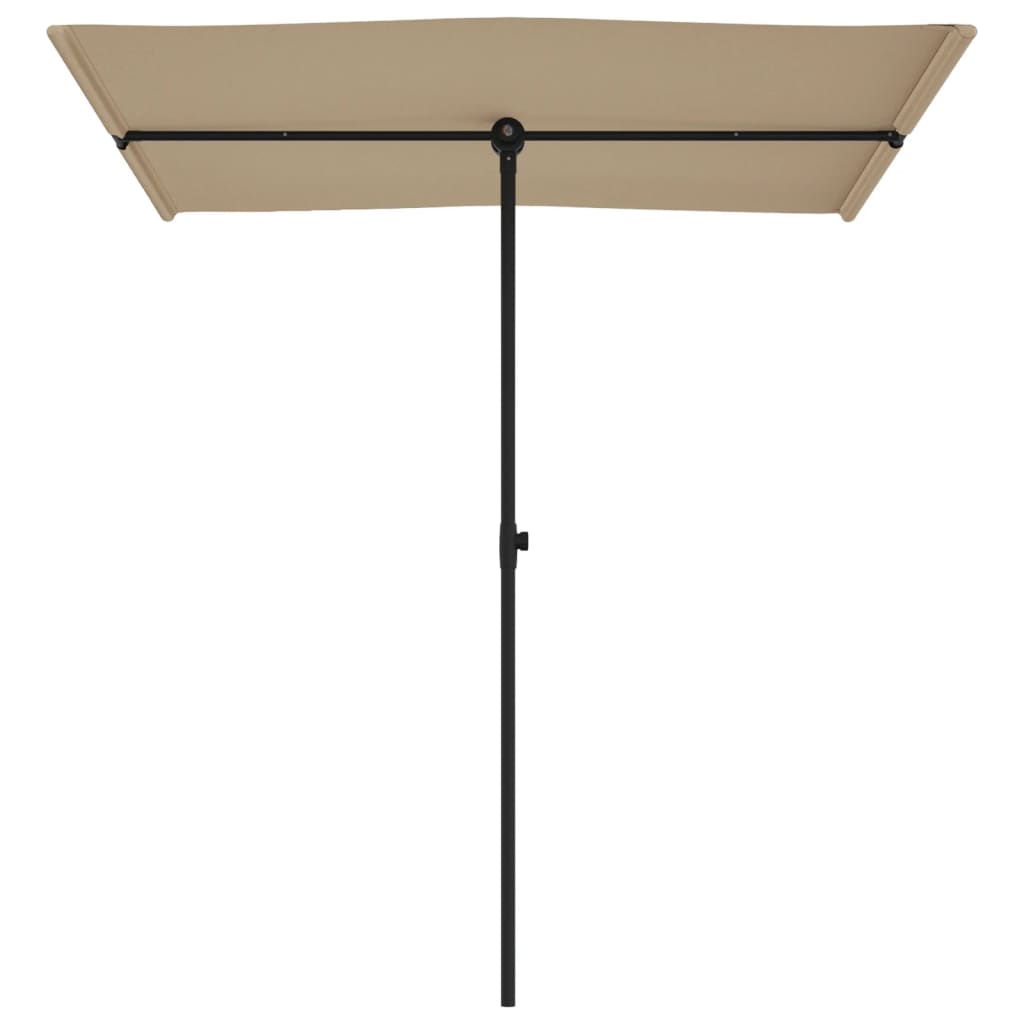 Sodo skėtis nuo saulės su aliuminio stulpu, taupe, 180x110cm