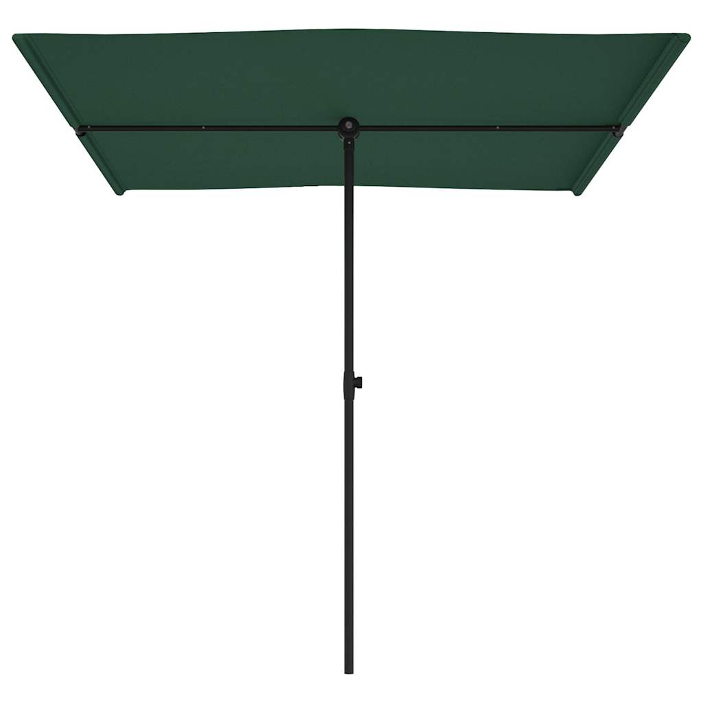 Sodo skėtis nuo saulės su aliuminio stulpu, žalias, 2x1,5m