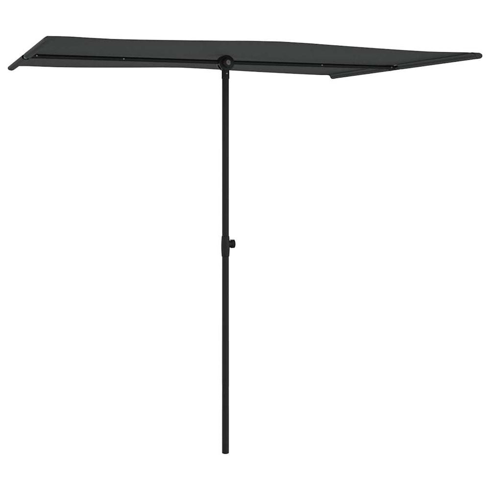 Sodo skėtis nuo saulės su aliuminio stulpu, antracito, 2x1,5m