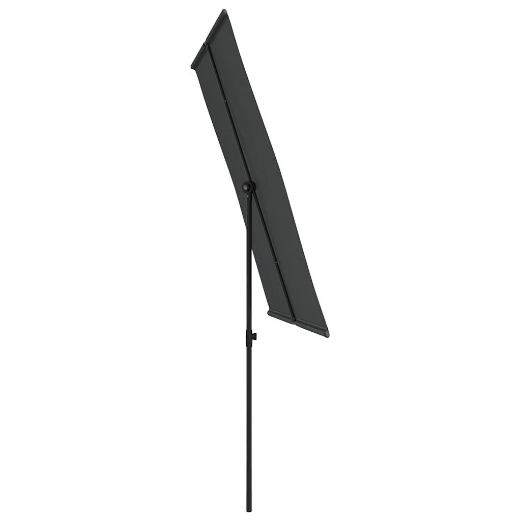Sodo skėtis nuo saulės su aliuminio stulpu, antracito, 2x1,5m