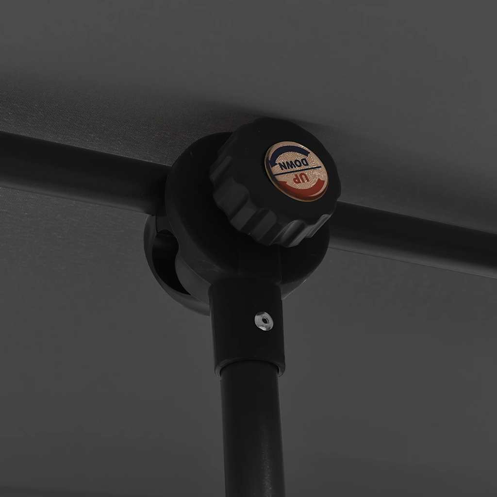 Sodo skėtis nuo saulės su aliuminio stulpu, antracito, 2x1,5m